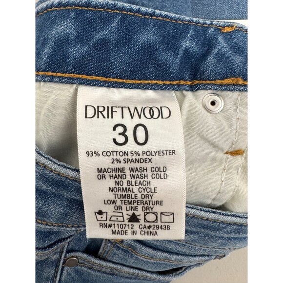 Driftwood Charlee Cuff embroidered wide leg relaxed jeans‎ 90s retro sz 30 - Picture 10 of 10